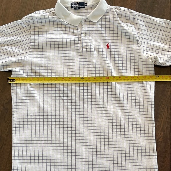 POLO by RALPH LAUREN Vintage Classic Checked Shirt Cotton‎ Pony White Black XXL - Picture 9 of 9